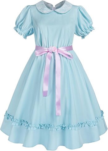 LTAKK the Grady Twins Costume Adult Creepy Doll Dresses Scary Twins Sisters Cosplay for Halloween in Kuwait