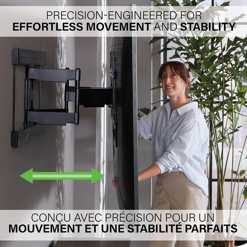 SANUS Tilting TV Wall Mount for 42" to 90" TVs - Low Profile & Universal Design - Fight Screen Glare - Easy 3-Step DIY in Kuwait