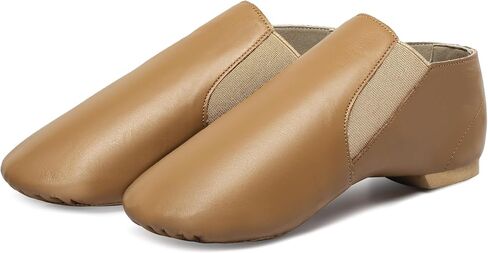 Dynadans Jazz Shoe Leather Slip On with Elastics (Big Kid/Little Kid/Toddler) in Kuwait
