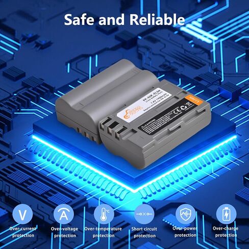 EN-EL3E EN-EL3 EN-EL3A Battery and LED Dual Charger Compatible with Nikon D50 D70 D70s D80 D90 D100 D200 D300 D300S D700 Digital SLR Cameras in Kuwait