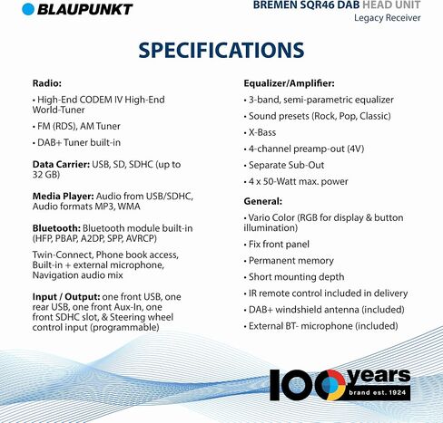 Blaupunkt Bremen SQR 46 DAB 200101800000 Black in Kuwait