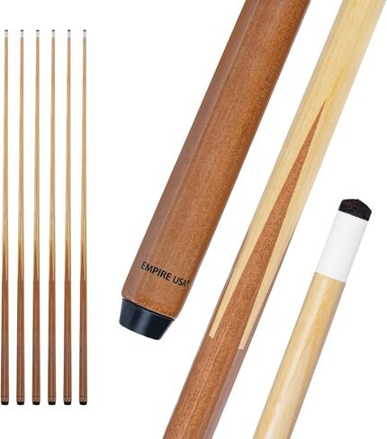 Empire USA Set of 6 Pool Cues 57" Real 4-Prong House Bar Billiard Pool Cue Stick in Kuwait