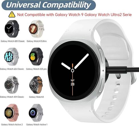 Watch Charger Compatible for Samsung Galaxy Watch 8/8 Classic/7/Ultra/6/6 Classic/5/5 Pro/4/4 Classic/3/Active2/Active 1,USB-C 3.3FT Magnetic Replacement Charging Cable Cord for Galaxy Watch in Kuwait