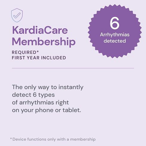 KardiaMobile Personal EKG Heart Rate Monitor – 6 Leads - Record EKGs at Home - Detect Irregular Heartbeats and Irregular Arrhythmias - Includes 1 Year Access - Works with Most Smartphones – AliveCor in Kuwait