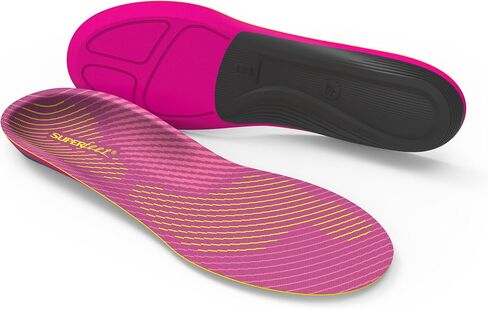 Superfeet Run Women's Support Insoles - Trim-to-Fit High Arch Support - Carbon Fiber Orthotic Shoe Inserts for Running Shoes - Professional Grade - 4.5-6 Women in Kuwait