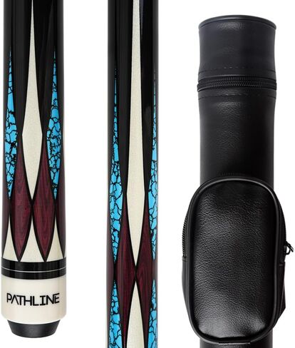 Pathline PLN Pool Cue Kit - 58 inch Canadian Maple Billiard Pool Stick and Hard Case in Kuwait