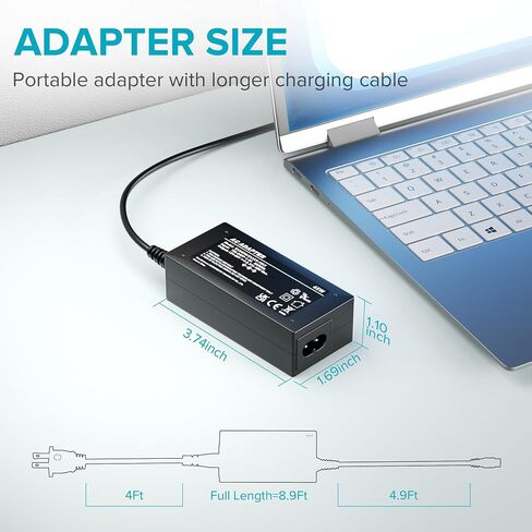 Powseed 65W Laptop Charger Universal 45W Laptop Adapter for HP Dell Samsung Sony Acer Asus Toshiba ThinkPad Fujitsu Notebook Ultrabook, DC 18V 18.5V 19V 19.5V 20 Volt Laptop Power Cord Charger in Kuwait