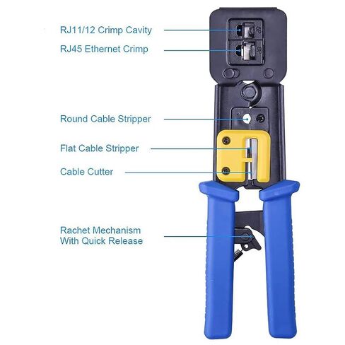 CAT6 RJ-45 UTP Connectors, RJ-45 Crimp Ends 8P8C Network Modular Plugs with Flexible Latch, 100-Pack in Kuwait