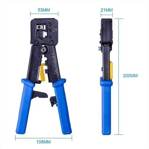 CAT6 RJ-45 UTP Connectors, RJ-45 Crimp Ends 8P8C Network Modular Plugs with Flexible Latch, 100-Pack in Kuwait