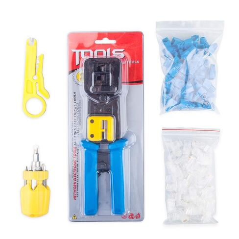 CAT6 RJ-45 UTP Connectors, RJ-45 Crimp Ends 8P8C Network Modular Plugs with Flexible Latch, 100-Pack in Kuwait