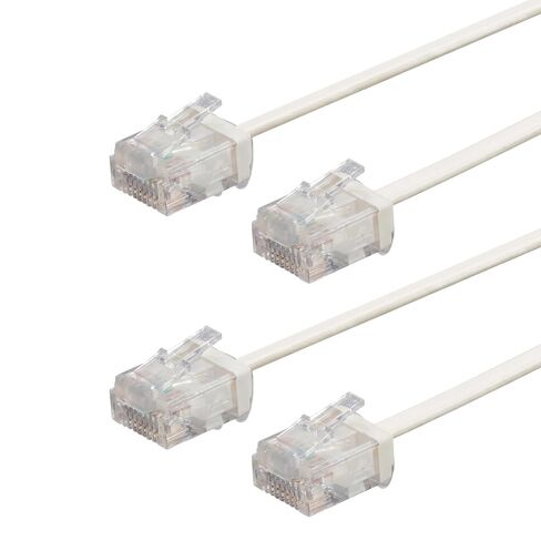 Monoprice Cat6 Ethernet Patch Cable - Snagless, 550MHz, UTP, 32AWG, 2 Feet, Blue - Micro SlimRun Series in Kuwait