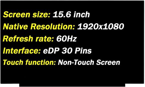 PEHDPVS Screen Replacement 15.6" for Acer Nitro 5 N19C3 AN515-54-5812 A515-46-R14K A515-46-R3UB A515-54-37U3 30PIN FHD 1920X1080 LED LCD Display Screen Digitizer Panel (Only for Non-Touch Screen) in Kuwait