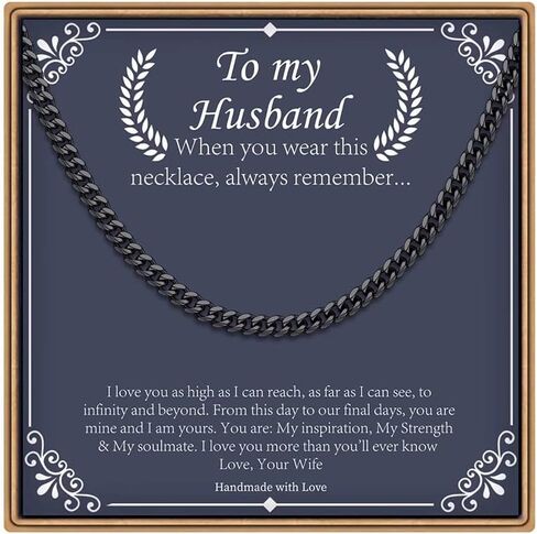 IEFLIFE Graduation Gifts for Him - Silver/Black/Gold Chunky Cuban Link Chain for Men Fathers Day Graduation Gifts for Him Dad Son Grandpa Step Dad Uncle in Kuwait