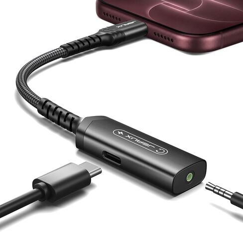 JSAUX USB C Headphone Adapter and Charger, 2-in-1 3.5mm Audio, PD 60W Fast in Kuwait