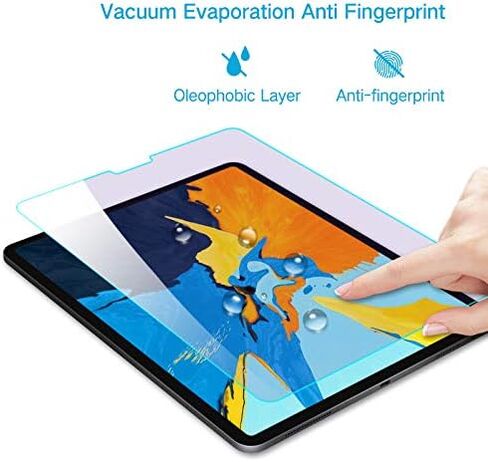 PERFECTSIGHT Anti Blue Light Screen Protector Compatible with iPad Pro 12.9 Inch (2022/2021/2020/2018 Model), Blue Light Filter Anti Fingerprint Tempered Glass [1 Pack] in Kuwait