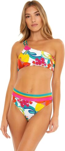 Trina Turk Women's Standard Fontaine Hi-Waist Bikini Cheeky Bottoms, Swimwear Separates in Kuwait