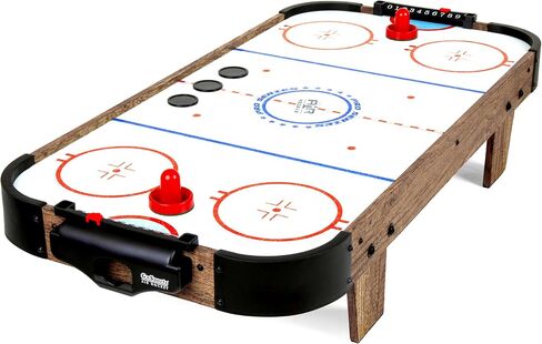 GoSports 40 Inch Table Top Air Hockey Game for Kids - AC Outlet Powered Motor – Oak or Black in Kuwait
