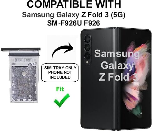 PHONSUN SIM Card Tray for Samsung Galaxy Z Fold 3 5G SM-F926U F926 (Phantom Green) in Kuwait