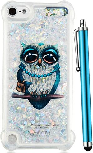 CAIYUNL iPod Touch 7 Case, iPod Touch 6/5 Case Glitter, Liquid Sparkle Bling Cute Clear Soft TPU Girls Women Kids Protective Case Cover for iPod Touch 7th /6th/5th Generation -Pink Iron Tower in Kuwait