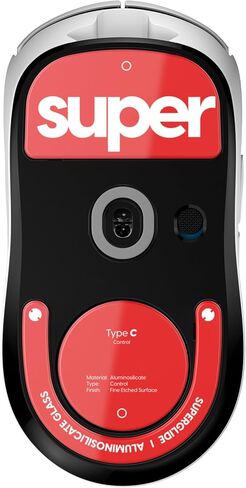Superglide2 - New Controllable Speed Textured Surface Smoothest Mouse Feet/Skates Made with Ultra Strong Glass Smooth and Durable Sole for Logitech G Pro X Superlight2 [Red] in Kuwait