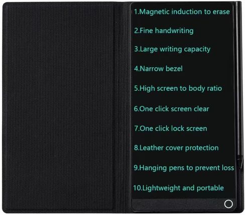 Amoretti Sonnet Mini LCD Writing Tablet, 6.5in Double Display Erasable Reusable Electronic Drawing Pads, Electronic scratchpad for Kids and Adults（Black in Kuwait