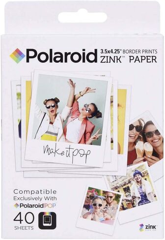 Zink Polaroid 3.5 x 4.25 inch Premium Zink Border Print Photo Paper (10 Sheets) Compatible with Polaroid POP Instant Camera & Polaroid 3x4 Printer in Kuwait
