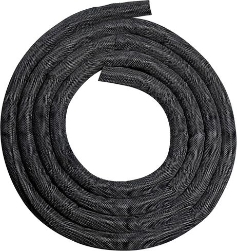 Automotive Mesh Woven Wire Sheathing Split Wire Loom 1/4"-28ft | Black Self-Wrap Braided Cable Sleeves Wire Loom Tubing Cord Organize for Wires/Audio Video Cable/Multi-Cable Strings in Kuwait
