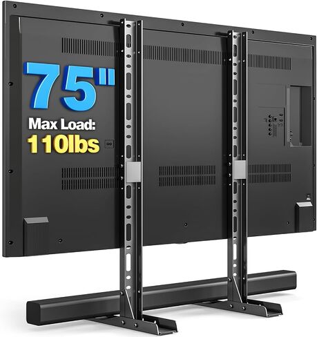ارفايفر قاعدة حامل تلفزيون عالمية لسطح الطاولة مع تعديل الارتفاع يناسب معظم شاشات LCD LED المسطحة مقاس 22 - 55 انش، بحد اقصى فيسا 800×400 ملم، حامل يتحمل حتى 88 باوند، اسود UT3002 in Kuwait