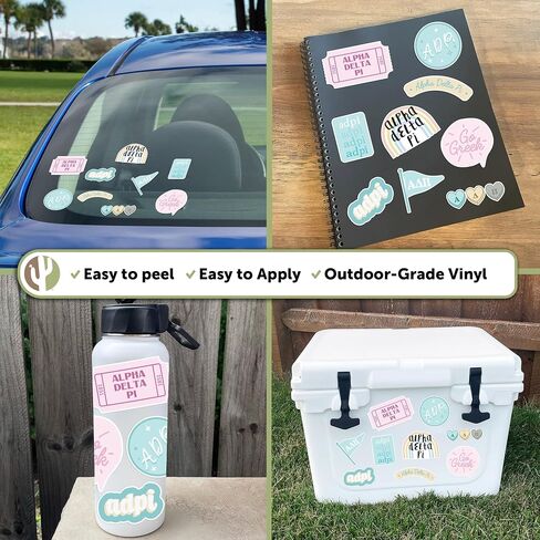 Alpha Delta Pi Sticker Decal Laptop Water Bottle Car (Cute Sheet) in Kuwait