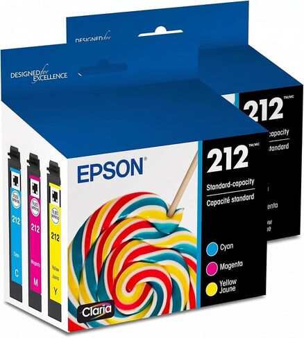Epson 212 Genuine Ink Standard Capacity 3 Color Combo Pack T212520 | Works With WorkForce WF-2830 WF-2850 Expression XP-4100 XP-4105 Inkjet Printers in Kuwait