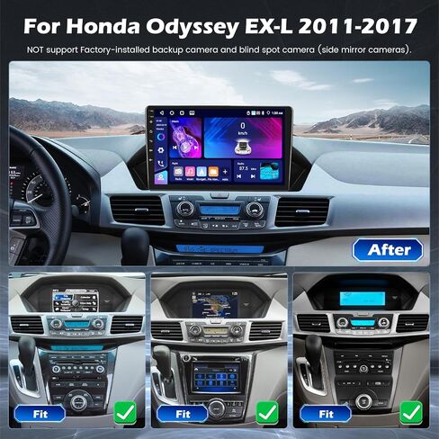 4+64G 9'' Android 15 Car Stereo for Honda Odyssey EX-L 2011-2017 in Kuwait