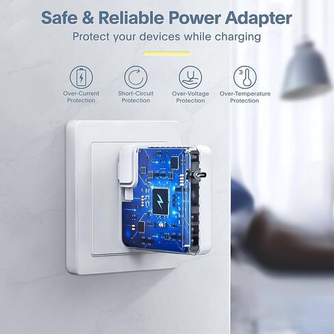 Mac Book Pro Charger - 118W Power Adapter Compatible with USB C Port MacBook Pro & MacBook Air 13, 14, 15, 16 inch, New ipad Pro and All USB C Device, 7.2ft USB-C to C Charge Cable in Kuwait