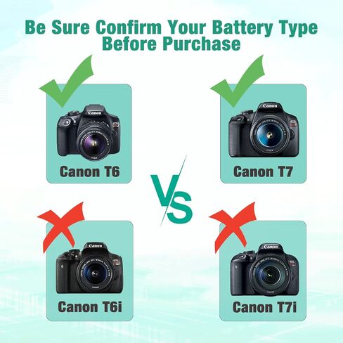 بطارية FirstPower LP-E10 مكونة من 3 قطع وشاحن ثلاثي الفتحات لكاميرا Canon | متوافق مع كاميرا Canon EOS Rebel T3 T5 T6 T7 T100، EOS 4000D 2000D 3000D 1200D 1100D 1300D 1500D، Kiss X50/X70/X80/X90 in Kuwait