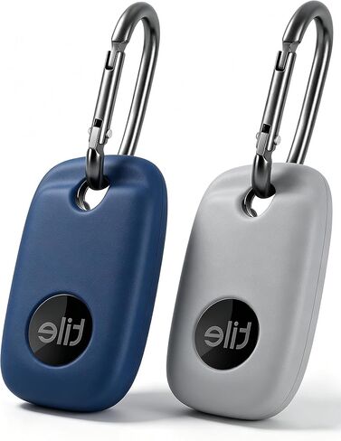 Geiomoo Silicone Case for Tile Pro 2022 Tracker, Soft Flexible Scratch Resistant Cover with Carabiner (2 Pack Navy Blue+Oatmeal) in Kuwait