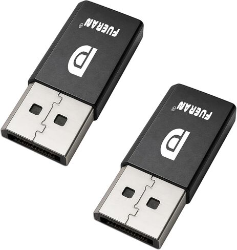 FUERAN DP - DisplayPort HDMI/DVI/VGA Display Emulator EDID Emulator Plug (fit Headless 2560x1600@30Hz)-2Pack in Kuwait