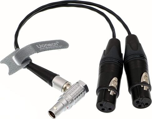 Uonecn 10 Pin Male Plug to 4 XLR 3 Pin Breakout Audio Input Output Cable for Atomos Shogun Monitor Recorder Audio Splitter 30cm in Kuwait