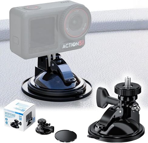 Strong Suction Cup Mount for LED Mic on Laptop Desktops or Mirror,Travel Lighting Accessories for Makeup Meeting Online Classes Or Video Recording,Adjustable Car Camera Mount Dash Mount for Gopro in Kuwait