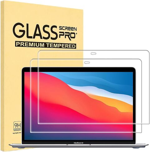 Glass Screen Protector for MacBook Pro 13 Inch 2022-2016 &MacBook Air 13 2021-2018 (MacBook Pro 13 M2 M1 A2338 A2289 A2251 A2159 A1706 A1708, Mac Air # M1 A2337 A2179 A1932), 9H Tempered, No Bubble in Kuwait