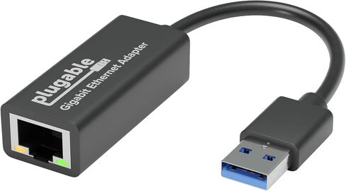 Plugable USB to Ethernet Adapter, USB 3.0 to Gigabit Ethernet, Supports Windows 11, 10, 8.1, 7, XP, Linux, Chrome OS in Kuwait
