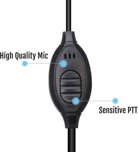 Retevis RT22 Walkie Talkie Earpiece with Mic 2 Pin, Compatible H-777 RT21 RT68 RT22S H-777S Baofeng UV-5R Kenwood Samcom Arcshell Two Way Radio, Earhook Two Way Radio Earpiece(6 Pack) in Kuwait