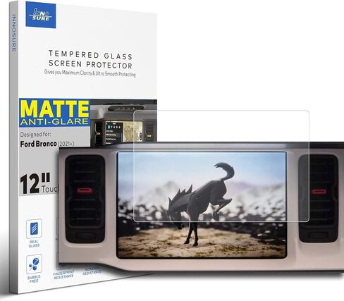Glass Screen Protector for 2021 2022 2023 2024 Ford Bronco 12 Inch Touchscreen Infotainment Accessories Anti Glare (Matte) in Kuwait