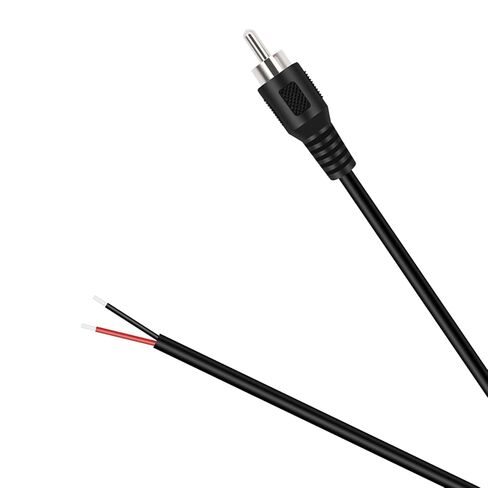 Fancasee 2-Pack RCA Male Plug to Speaker Wire Bare Wire Pigtail Connector Adapter Repair Audio Video RCA Jack Cable for AV Receiver Speaker TV Subwoofer Amplifier in Kuwait