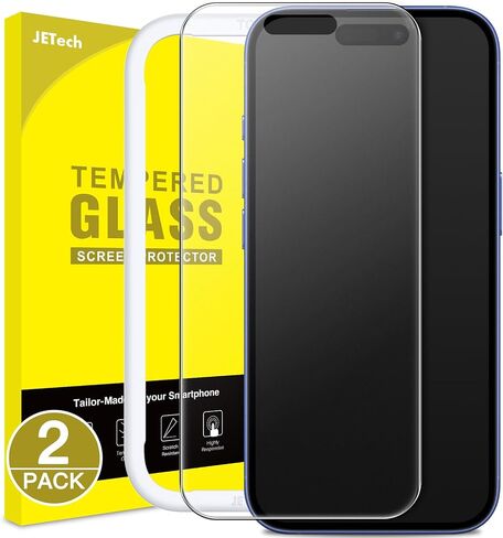 JETech Full Coverage Screen Protector for iPhone 12 mini 5.4-Inch, 9H Tempered Glass Film Case-Friendly, HD Clear, 3-Pack in Kuwait