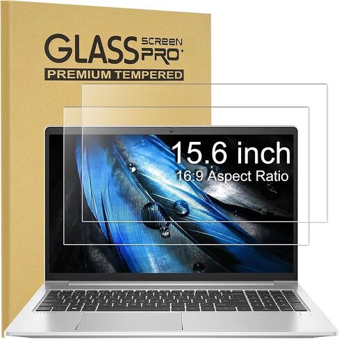 2 Pack 15.6 inch Tempered Glass Laptop Screen Protector for 15.6" HP/Dell/ASUS/Sony/Samsung/Lenovo/Acer/MSI/LG/Razer Blade 15.6" 16:9 Laptop, 9H Hardness, Anti Fingerprint, Bubble Free in Kuwait