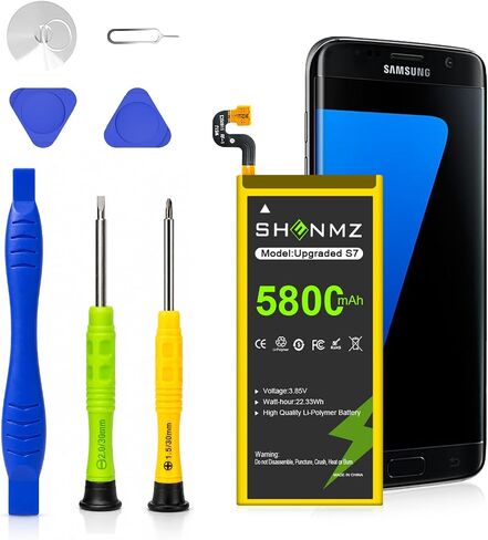 SHENMZ 5800mAh EB-BG930ABA Battery for Galaxy S7 G930 + Tools in Kuwait