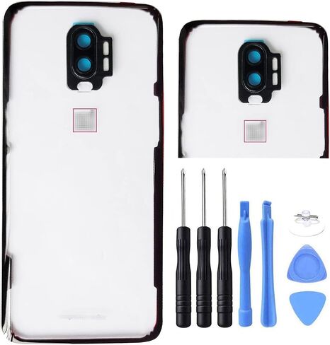 Ubrokeifixit for OnePlus 6T Housing Rear Back Glass Door Cover Replacement for OnePlus 6T A6010 A6013 LTE 6.41" (Midnight Black) in Kuwait