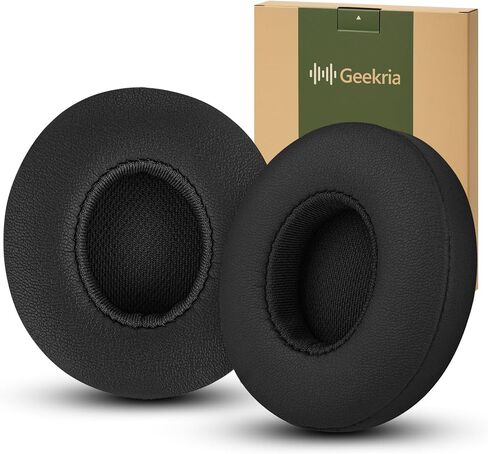 Geekria QuickFit Replacement Ear Pads for Beats Solo 3 (A1796), Solo 3.0 Wireless On-Ear Headphones Ear Cushions, Headset Earpads, Ear Cups Cover Repair Parts (Black) in Kuwait