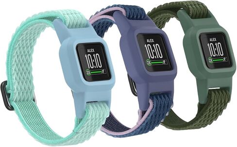 Vanet 3 Pack Compatible with Garmin Vivofit Jr 3 Bands Nylon in Kuwait