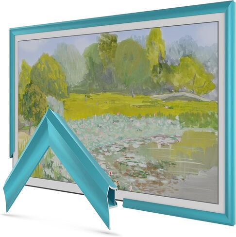 Turquoise Prismatic 75" Alloy Deco TV Frame - Compatible ONLY with Samsung The Frame TV and Pro TVs (Fits 2021-2025, LS03A, LS03B,LS03C,LS03D,LS03FA,LS03FW) in Kuwait