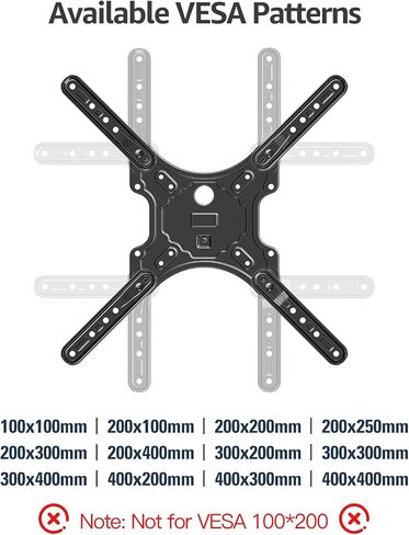 MOUNTUP TV Wall Mounts TV Bracket for Most 26-60 Inches TVs, Full Motion TV Wall Mount with Swivel and Extend 19 Inch, TV Mount with Swivel Articulating Support, Max VESA 400x400mm, MU0009 in Kuwait